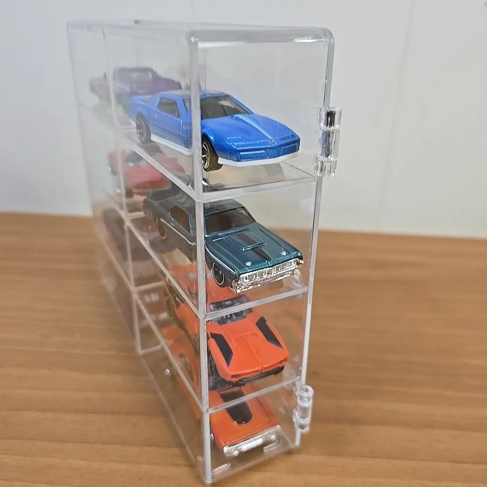 Clear‎ Acrylic Display Case 1:64 Scale Diecast Cars INCLUDING Mix AH of CARS x 8